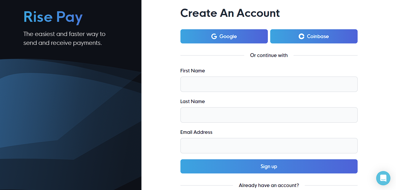 Rise Onboarding - Registration - Falcon Funded